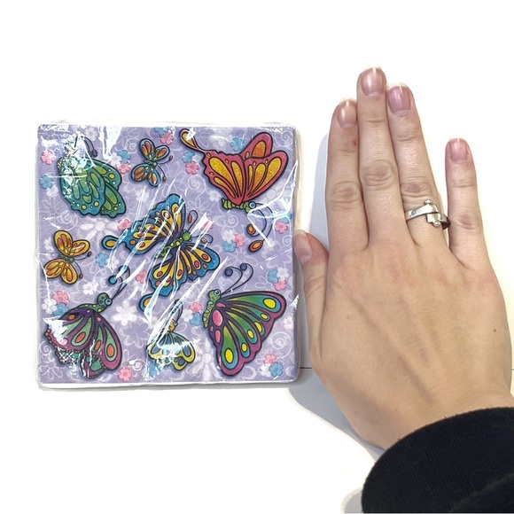 Vintage Y2K 2000s Purple Butterfly Beverage Napkins Pack of 16 Party Girly Blue - Picture 6 of 7
